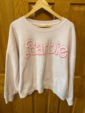Barbie Light Pink Logo Crewneck Sweater